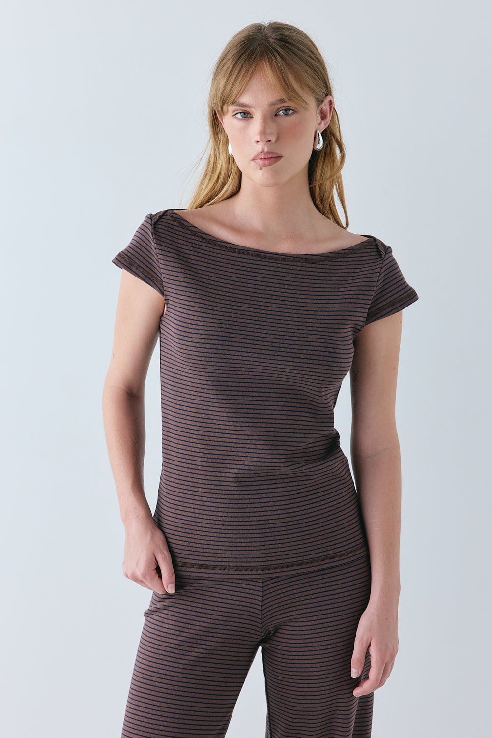 Kaia Top Brown Stripe