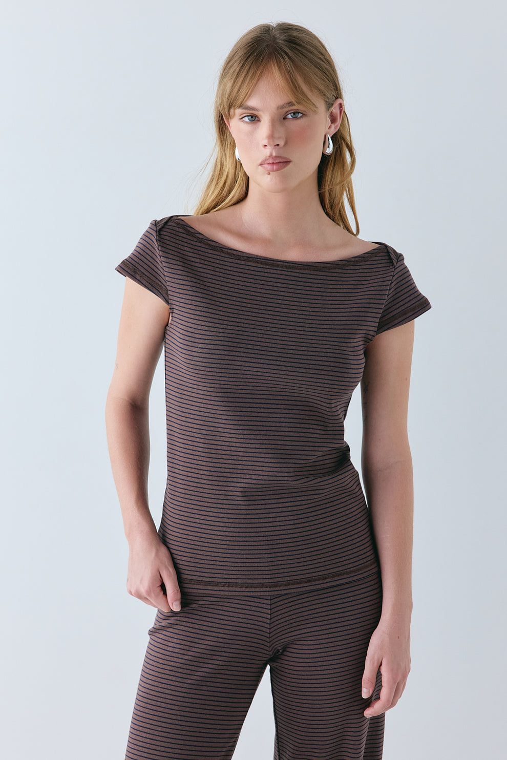 Kaia Top Brown Stripe
