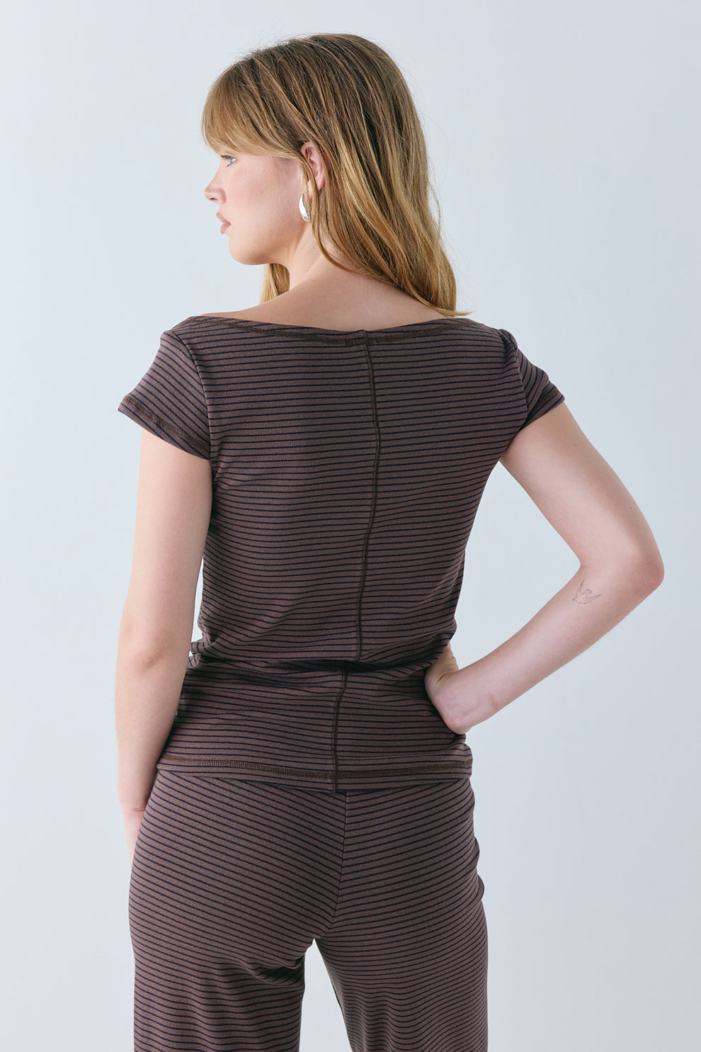 Kaia Top Brown Stripe