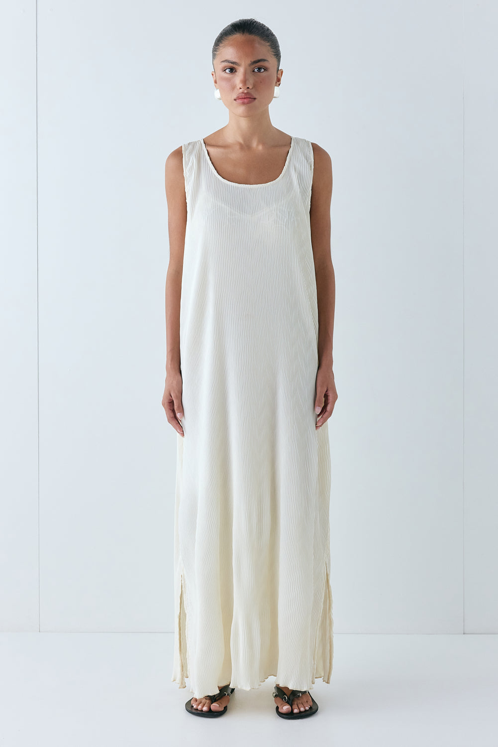 Leona Midi Dress Cream - size:Keilani:AU 4 / US 0