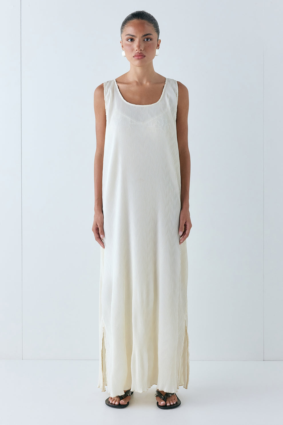 Leona Midi Dress Cream - size:Keilani:AU 4 / US 0
