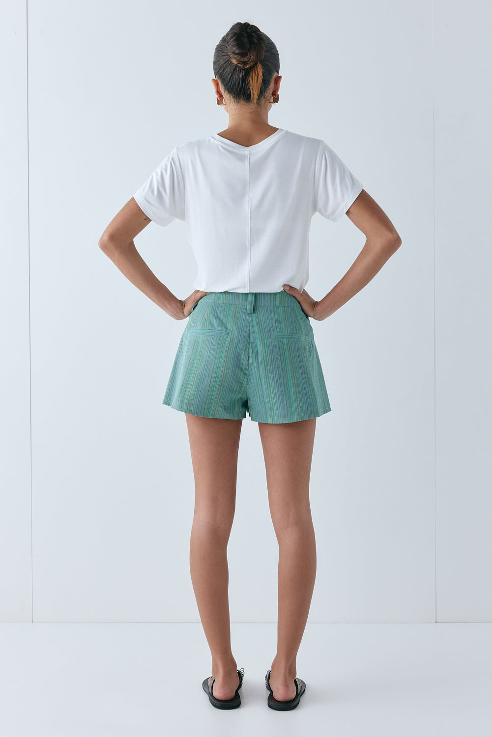 Salome Shorts Green Stripe 