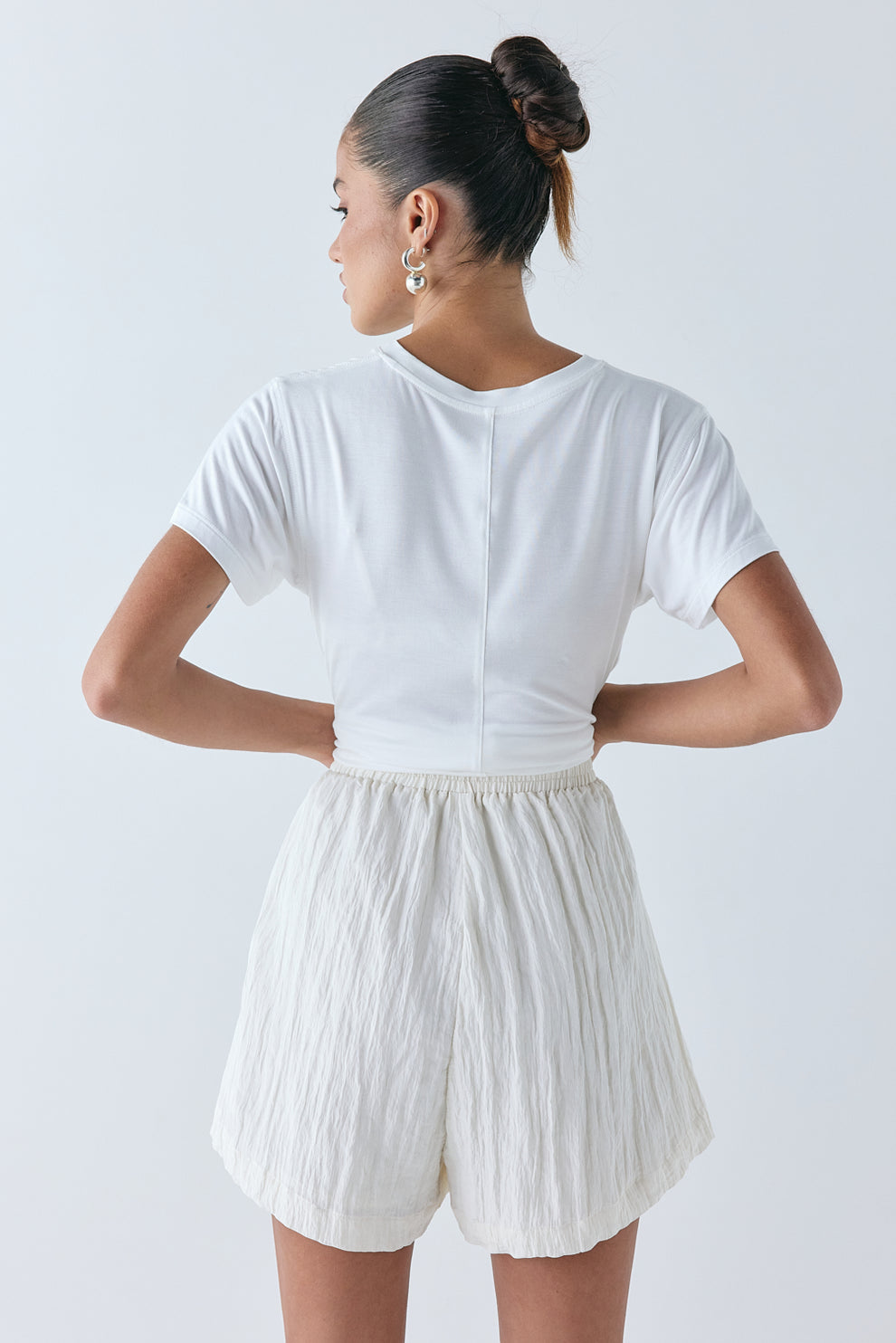 Annika Shorts Crinkle Cream