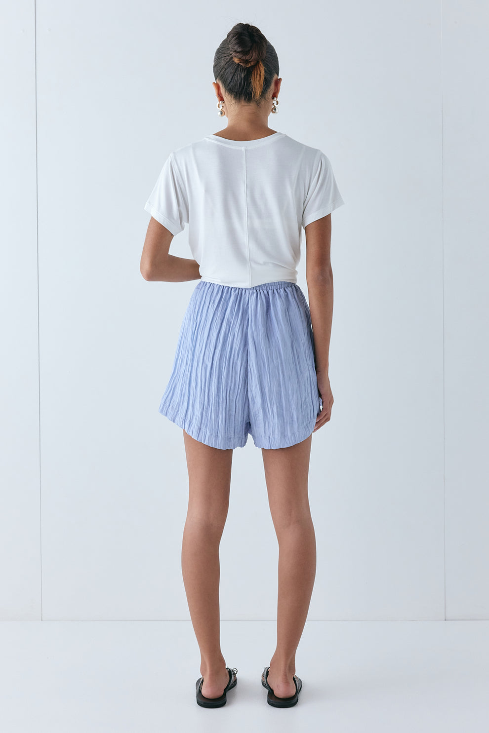 Annika Shorts Crinkle Blue