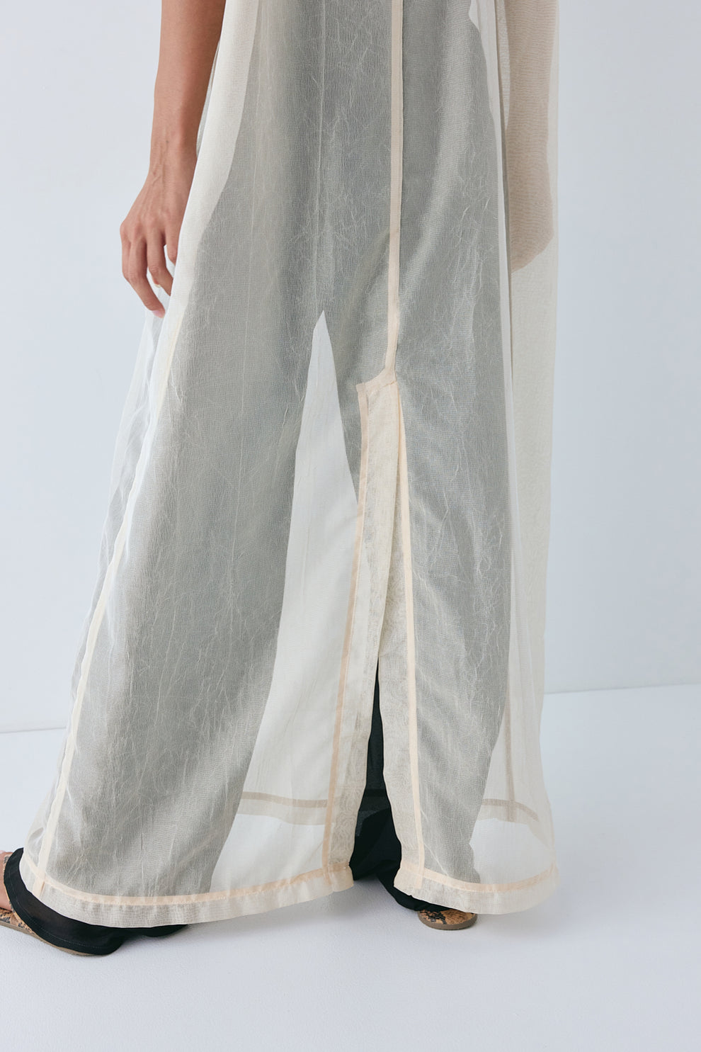 Nara Sheer Maxi Dress Ecru