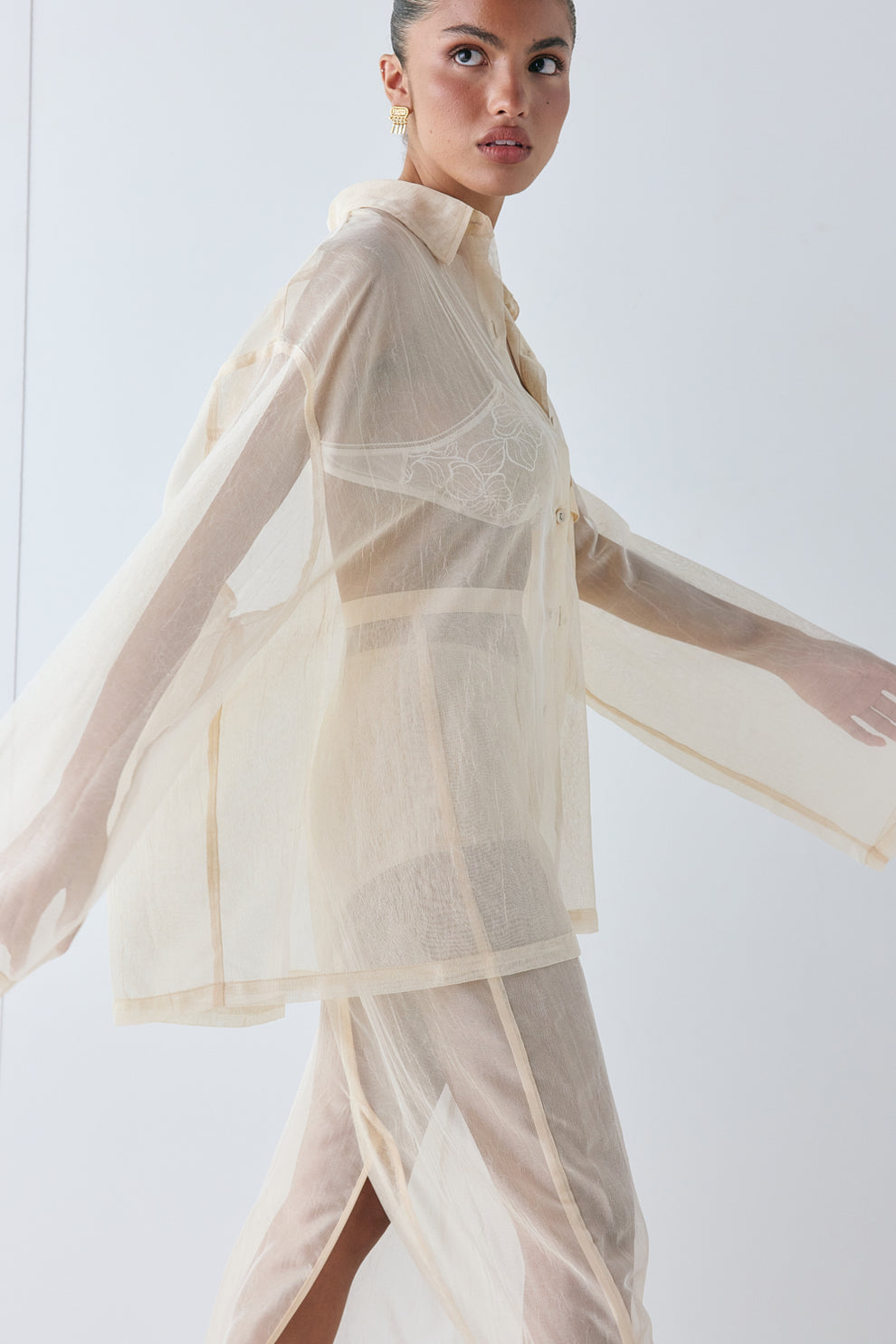 Vale Sheer Shirt Ecru 