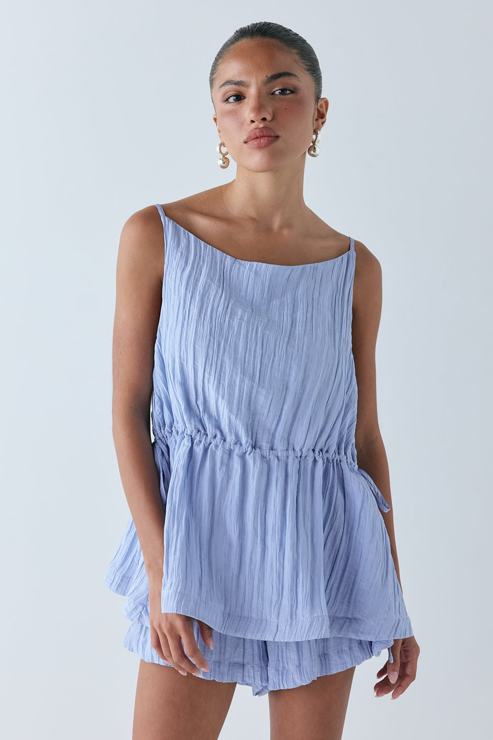 Annika Shorts Crinkle Blue