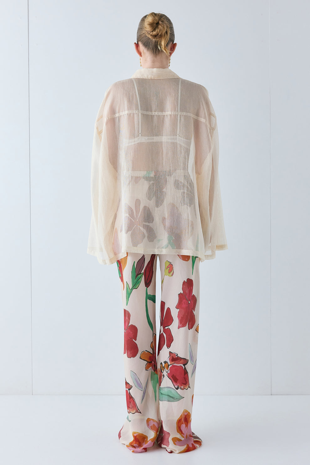 Remi Sheer Pants Poppy