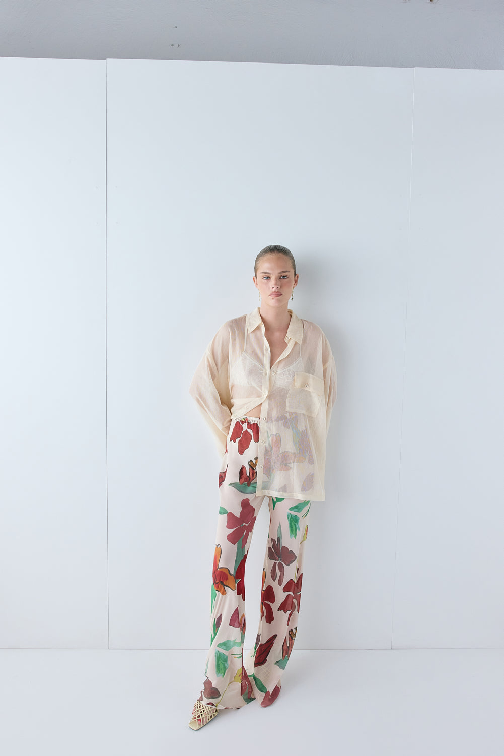 Remi Sheer Pants Poppy - size:Liv:AU 6 / US 2
