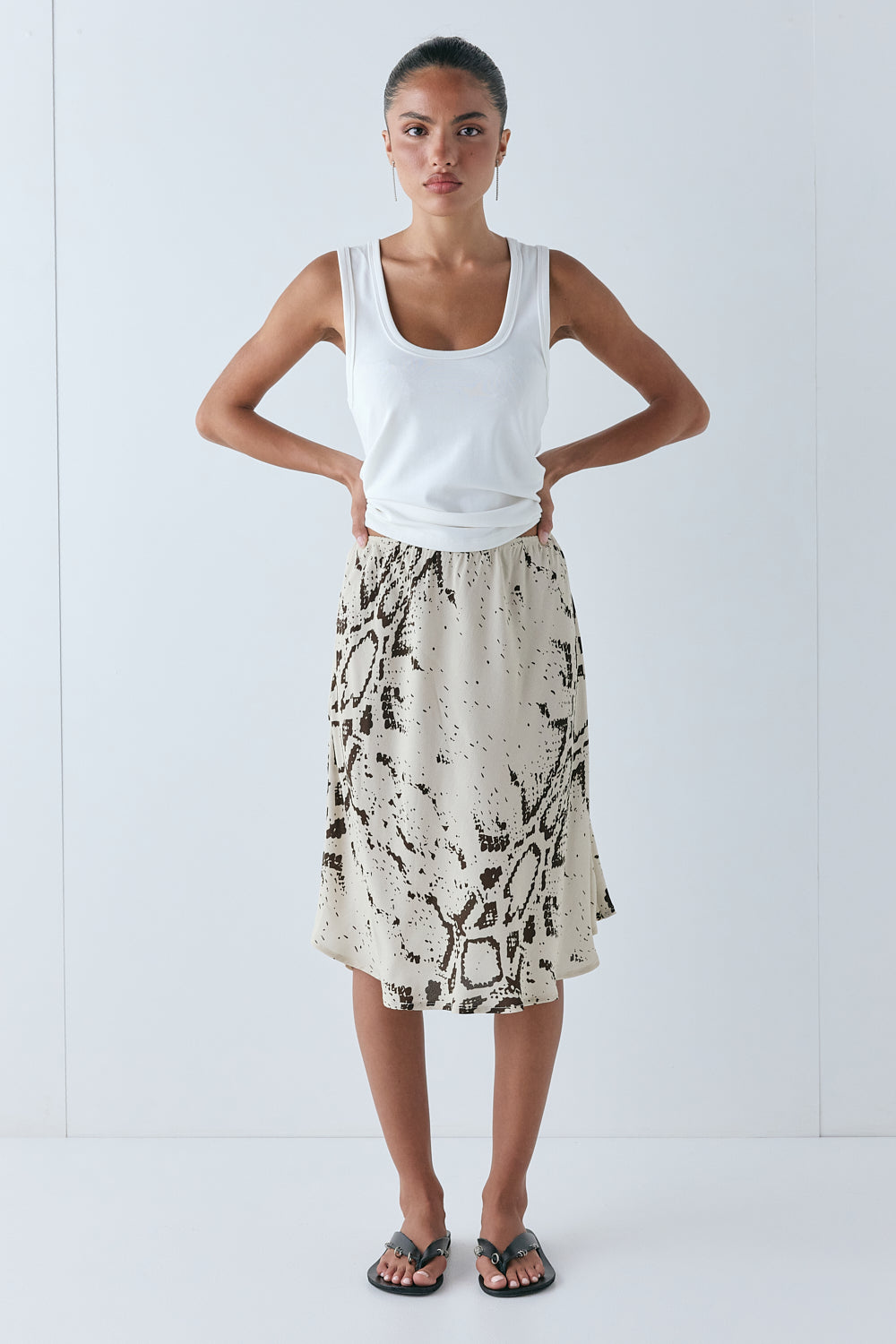 Marcia Midi Skirt Snake - size:Keilani:AU 6 / US 2