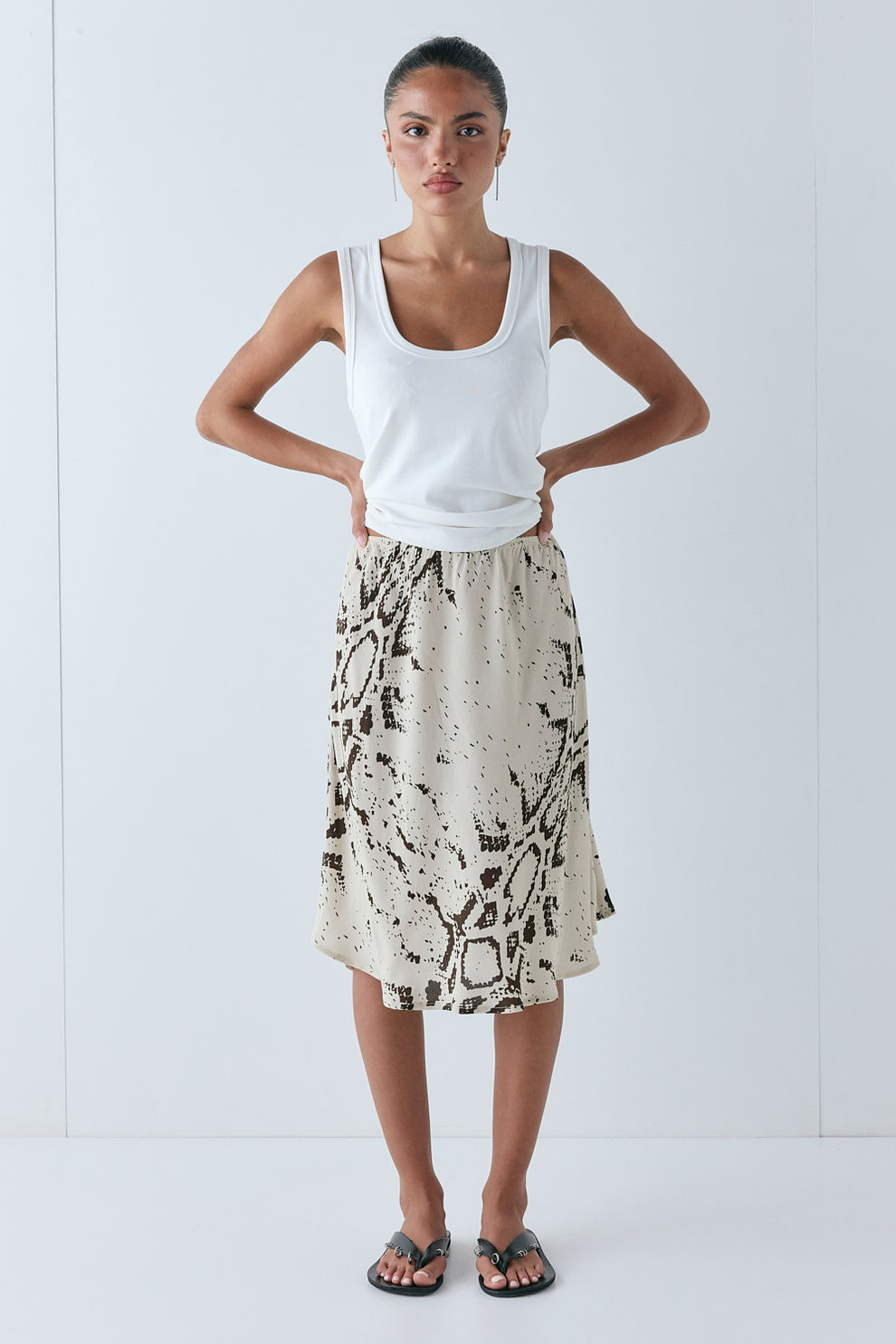 Marcia Midi Skirt Snake - size:Keilani:AU 6 / US 2