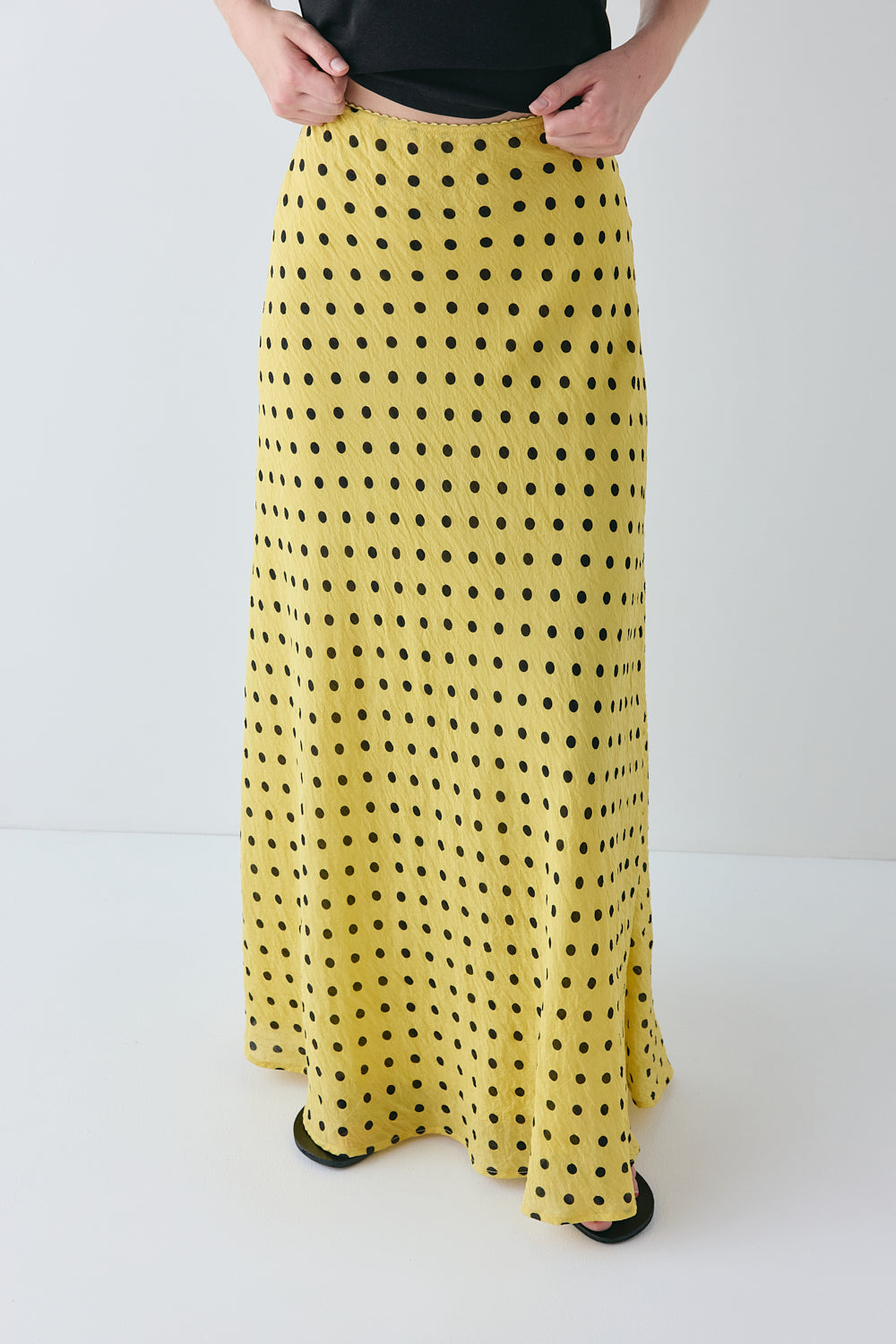 Frankie Maxi Skirt Yellow Polka Dot