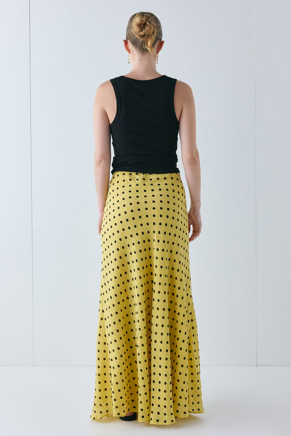 Frankie Maxi Skirt Yellow Polka Dot