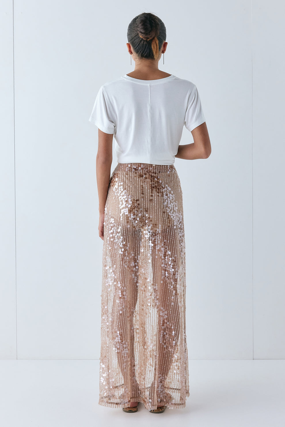 Vilma Sequin Maxi Skirt Bronze 