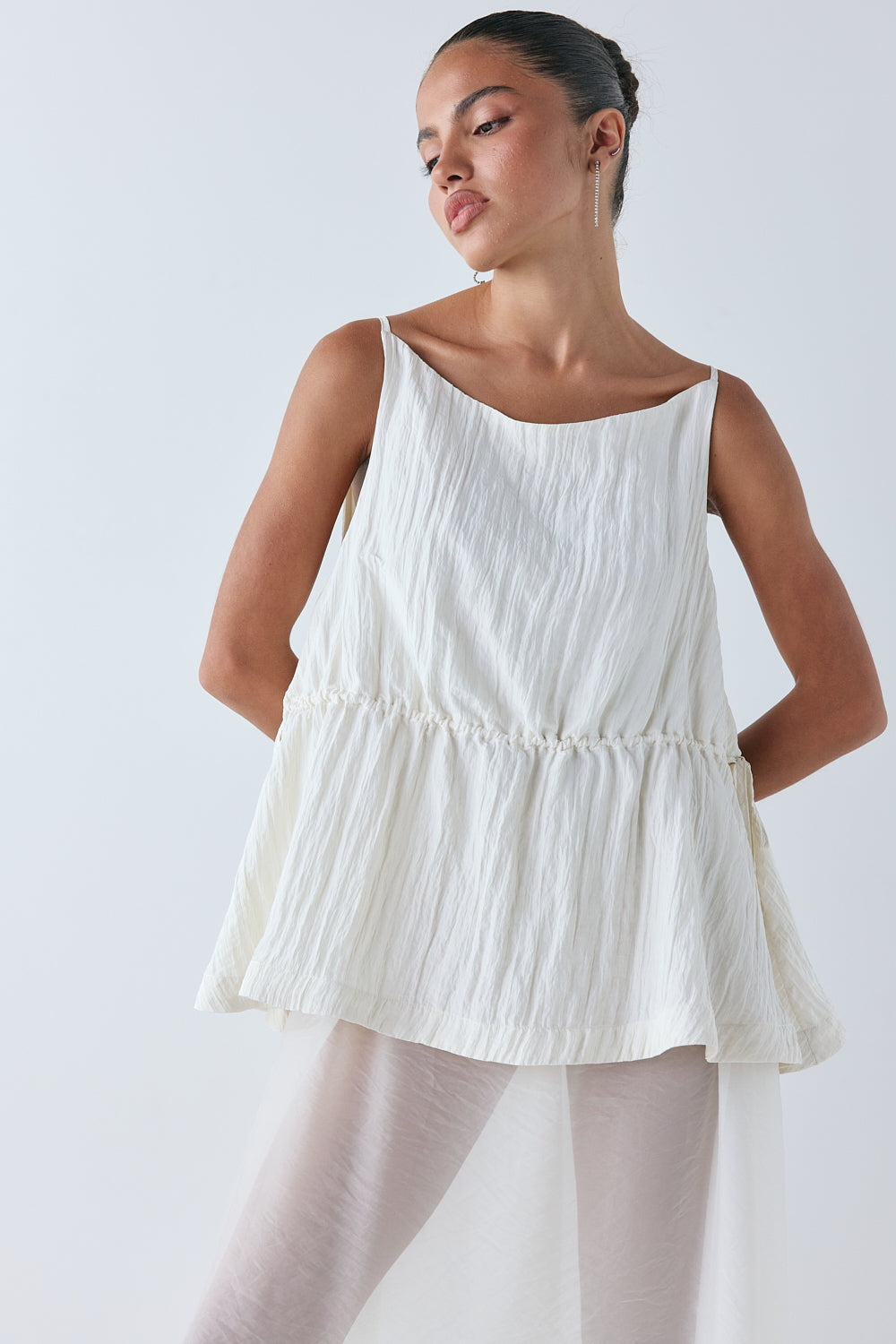 Indi Top Crinkle Cream