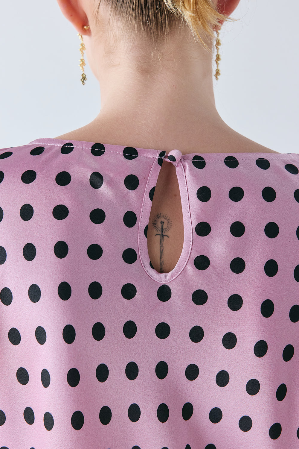 Martina Satin Maxi Dress Polka Dot