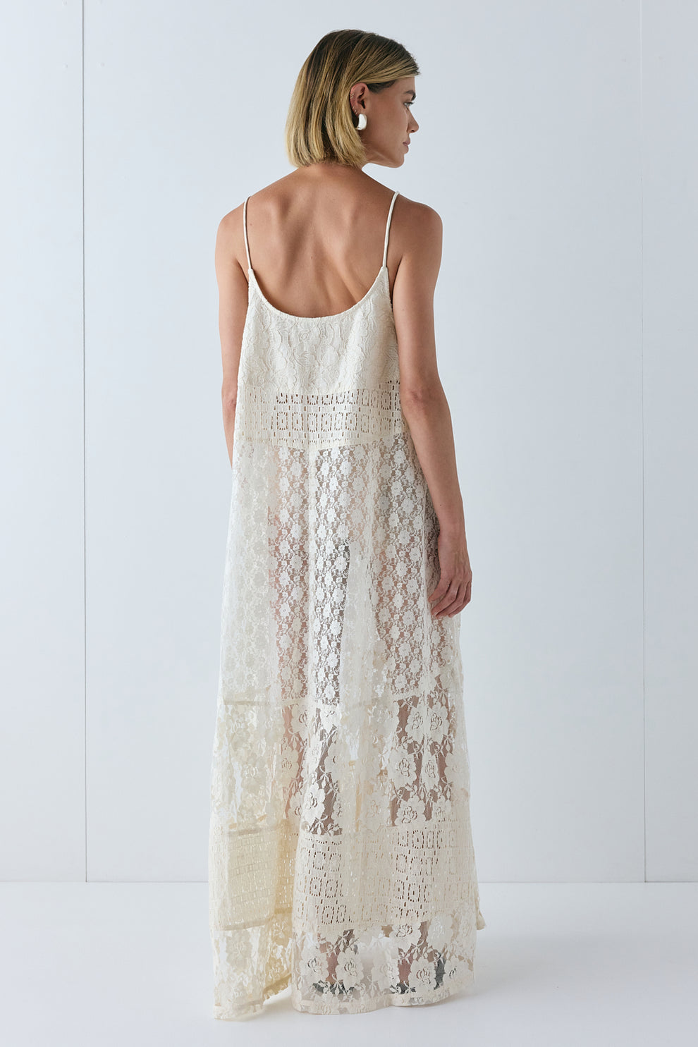 Delphine Lace Maxi Dress Cream