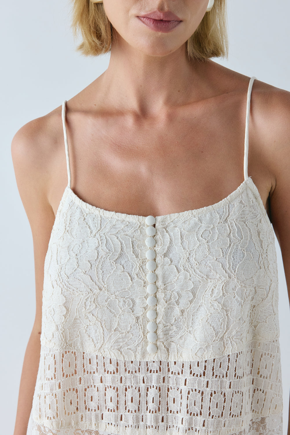 Delphine Lace Maxi Dress Cream