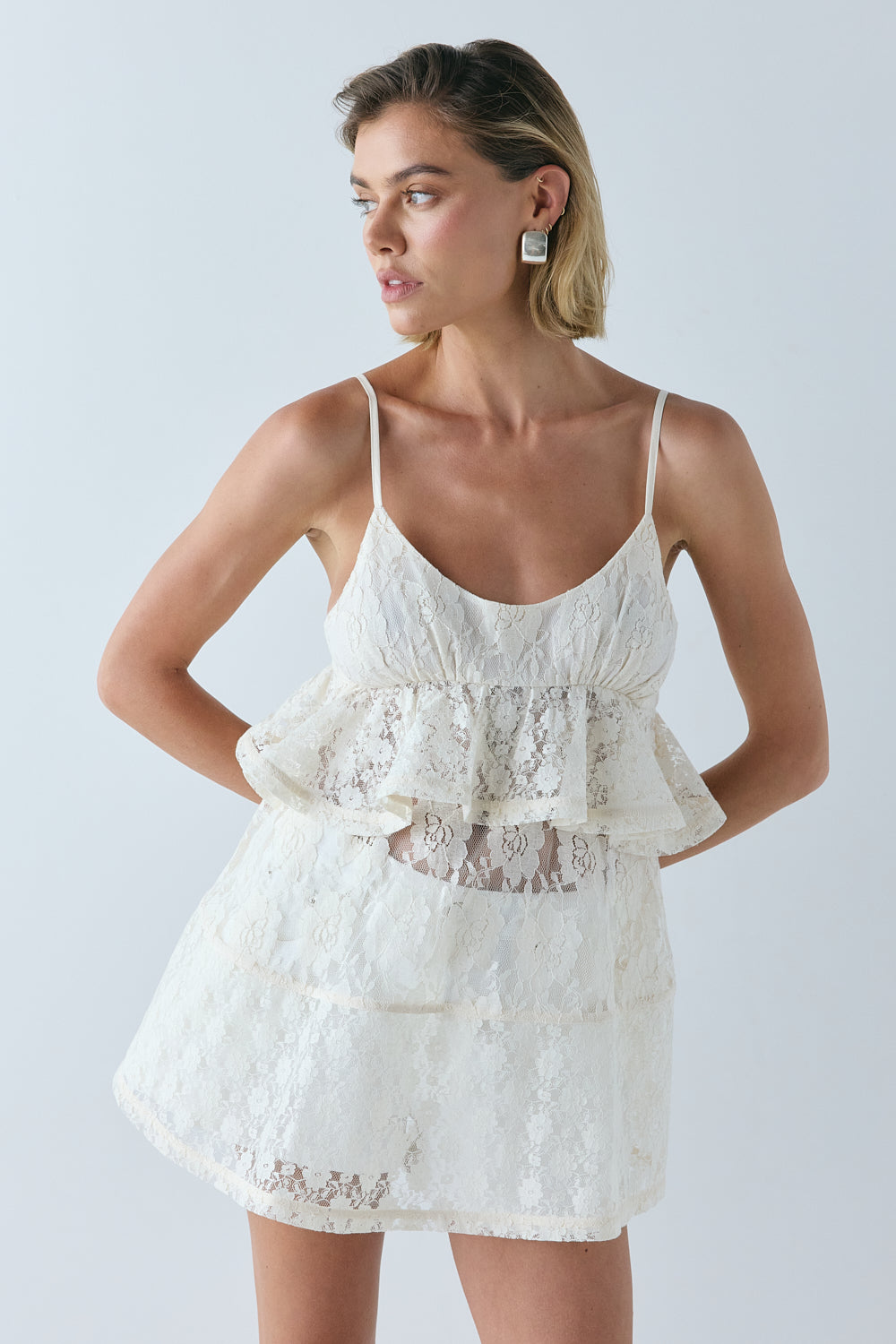 Amelie Lace Top Cream