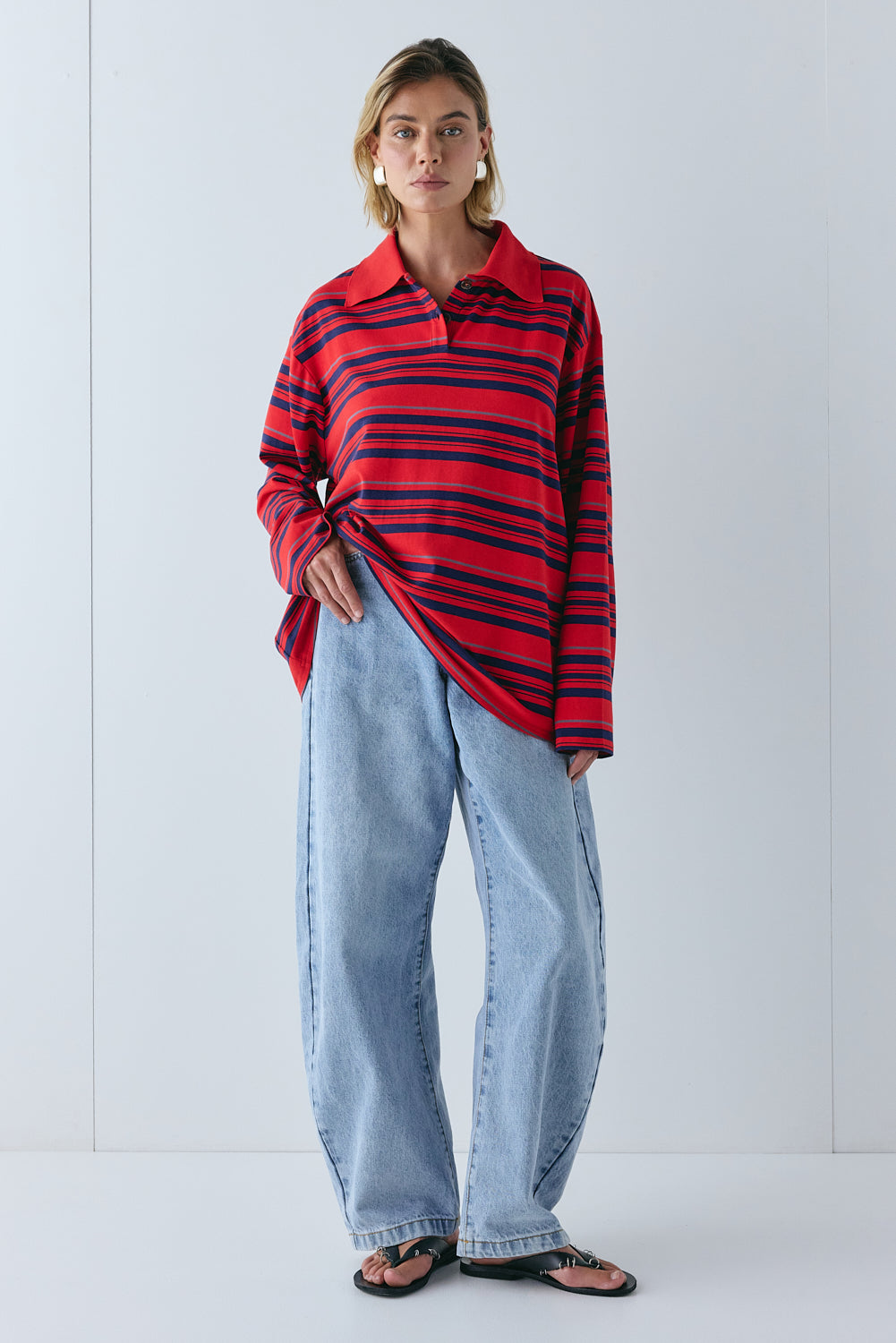 Kinsley Polo Red Stripe 