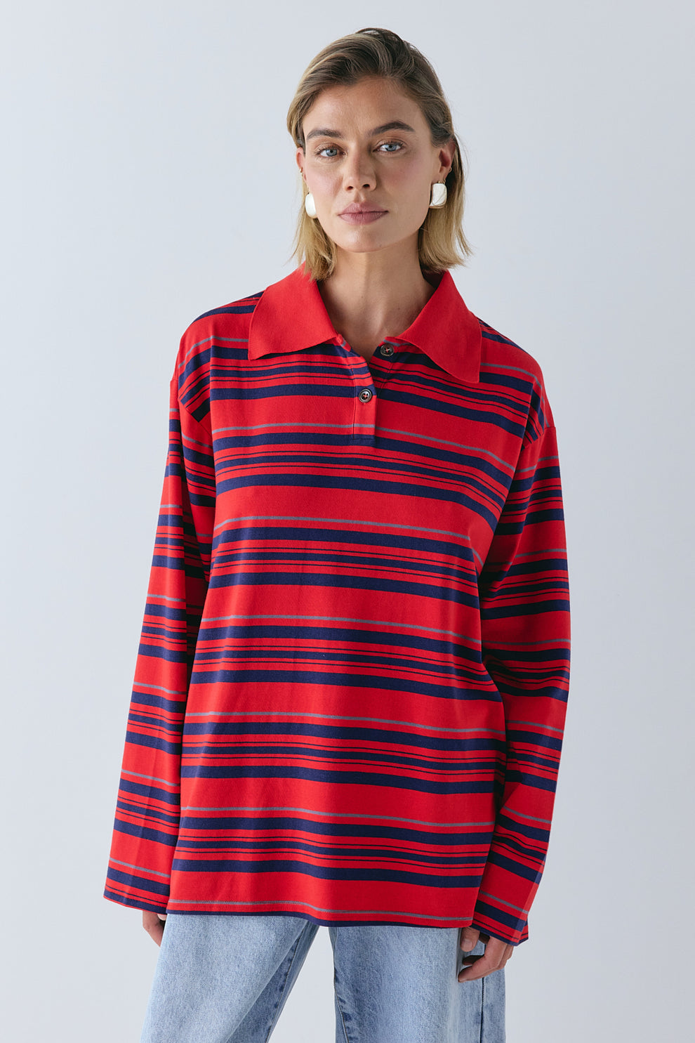 Kinsley Polo Red Stripe 