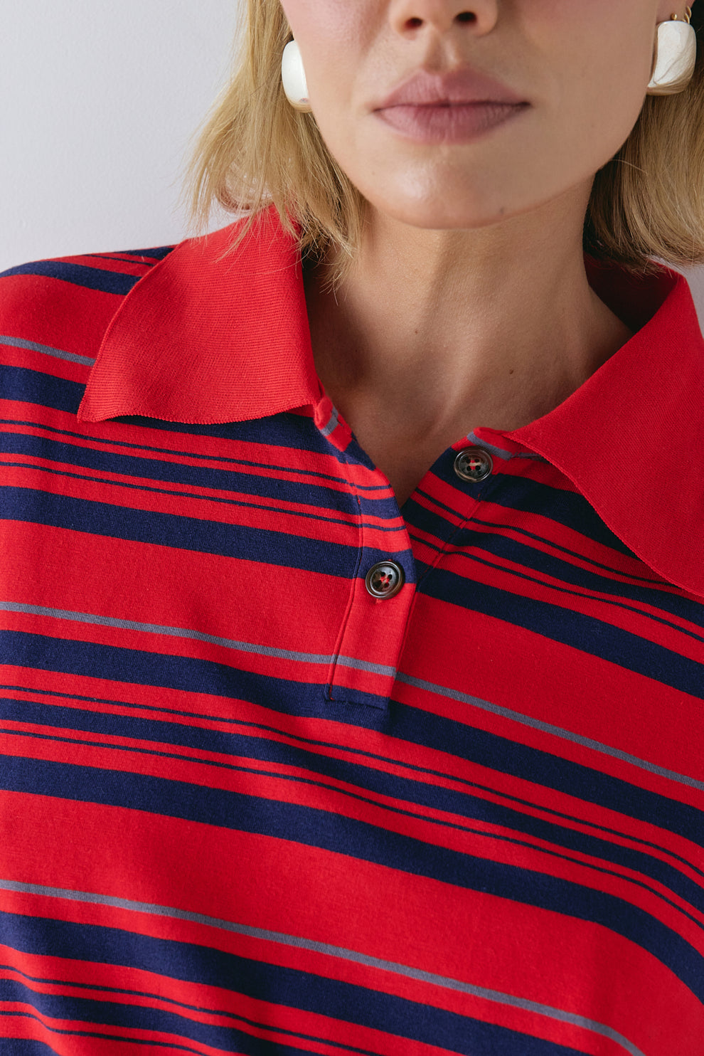 Kinsley Polo Red Stripe 