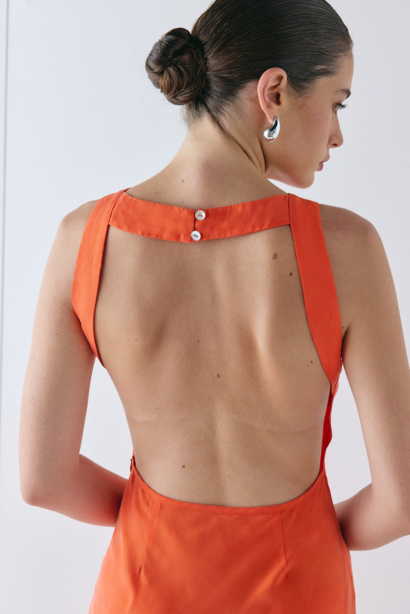 Audrey Maxi Dress Tangerine