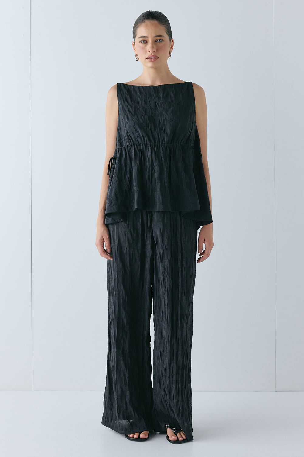 Raya Pants Crinkle Black - size:Ruby:AU 6 / US 2