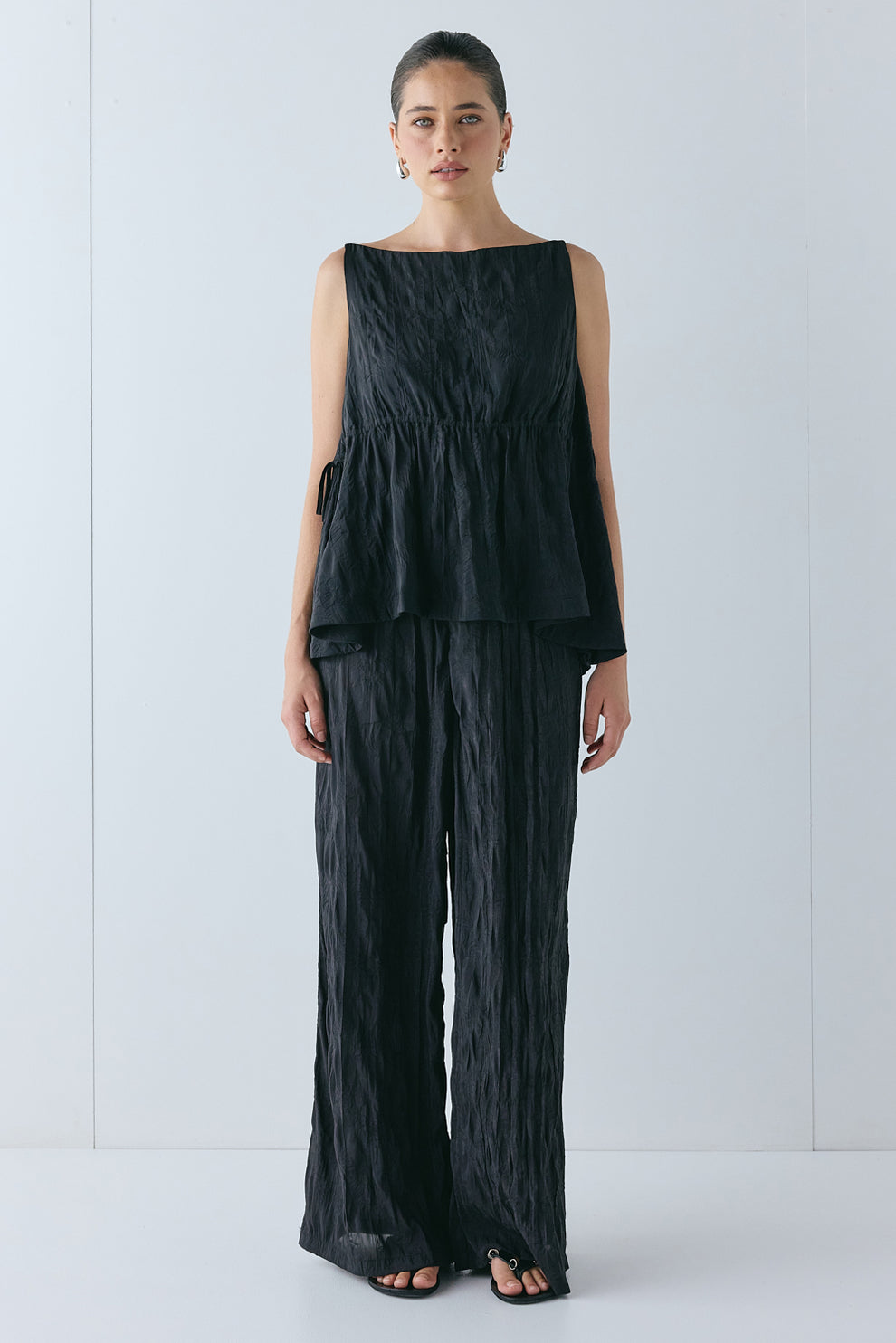 Raya Pants Crinkle Black - size:Ruby:AU 6 / US 2