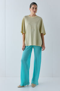 Remi Sheer Pants Aqua