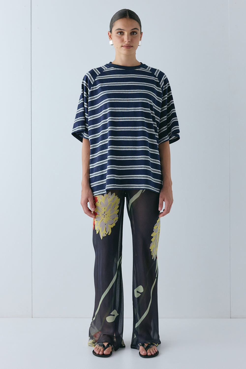 Scout Tee Navy Stripe - size:Hailey:AU 6 / US 2

