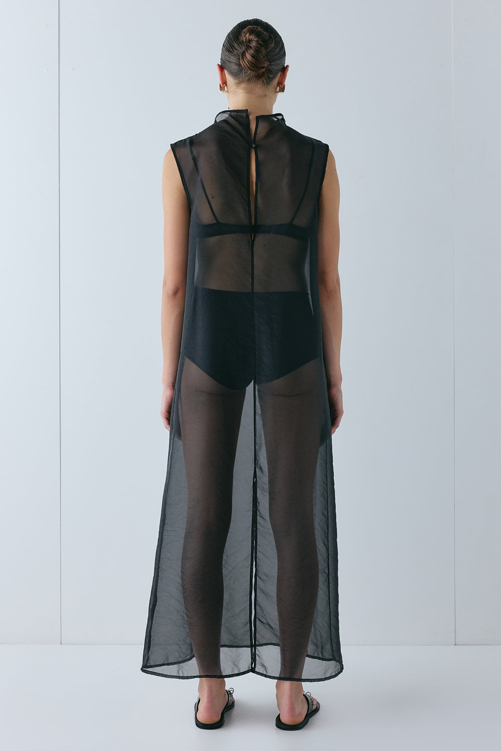 Serena Sheer Maxi Dress Black 