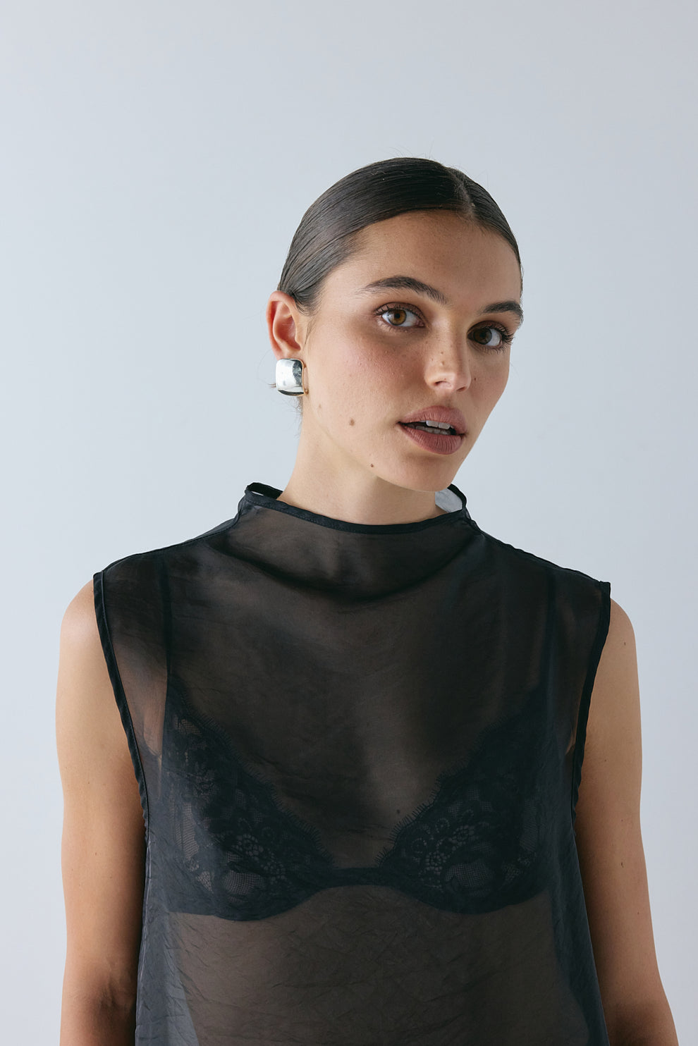 Serena Sheer Maxi Dress Black 