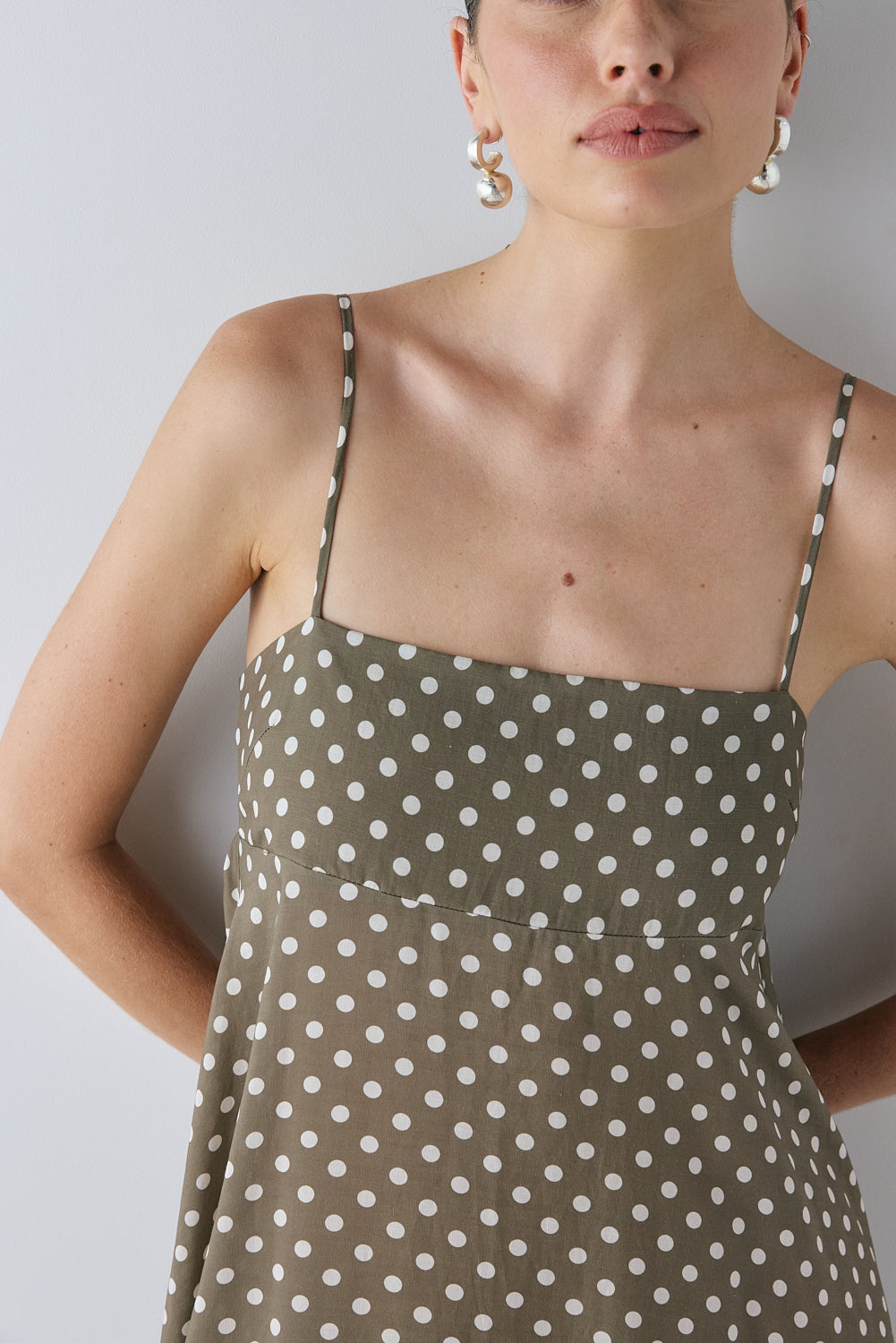 Behati Maxi Dress Brown Polka Dot