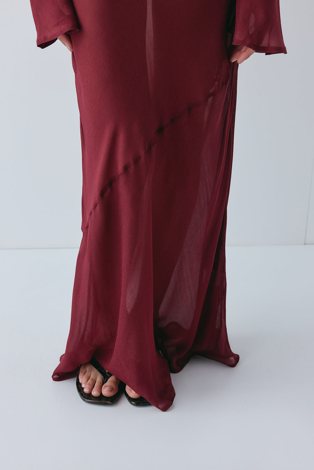 Luka Sheer Maxi Dress Wine