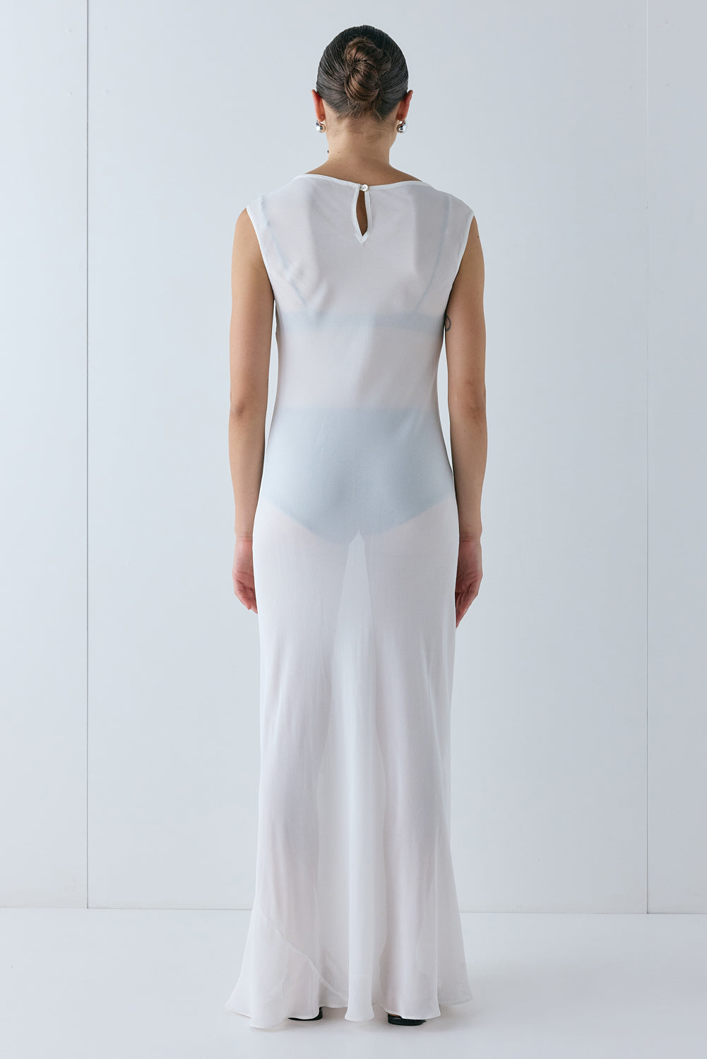 Florence Sheer Maxi Dress White