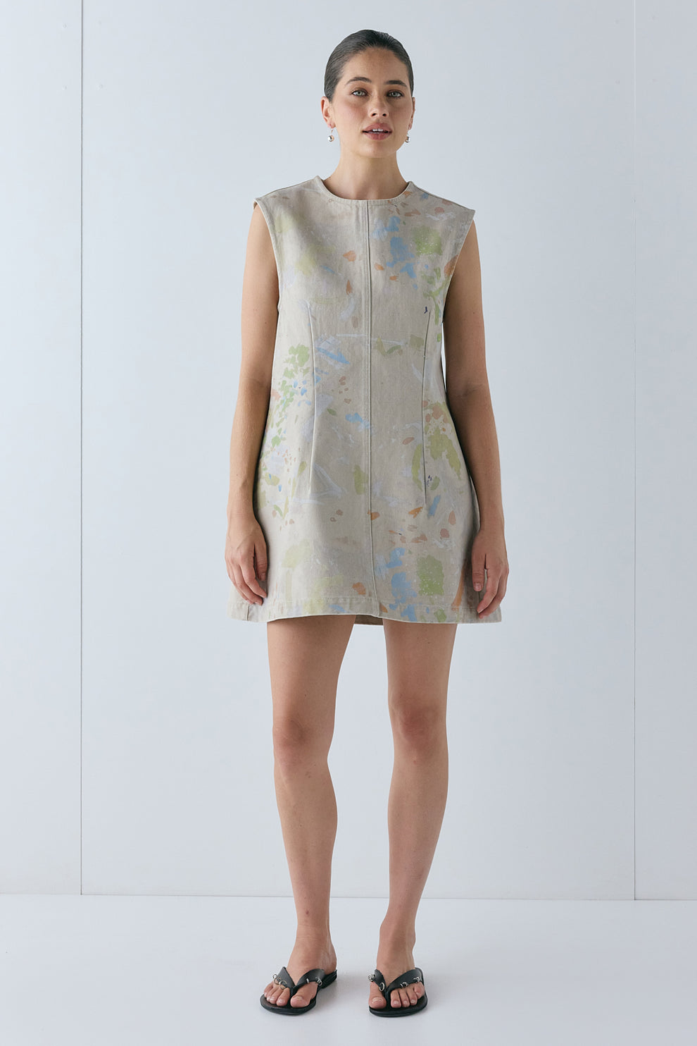 Sophia Denim Mini Dress Canvas