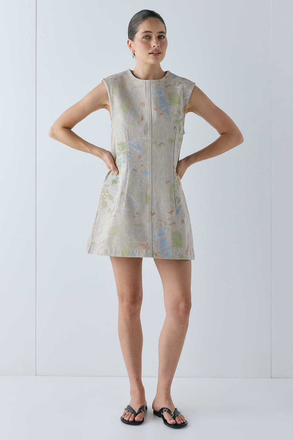 Sophia Denim Mini Dress Canvas
