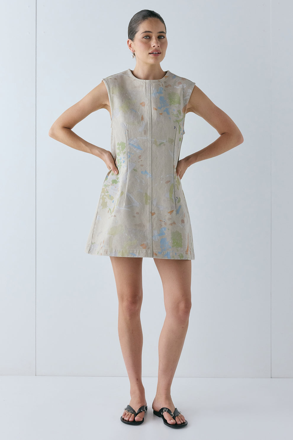 Sophia Denim Mini Dress Canvas