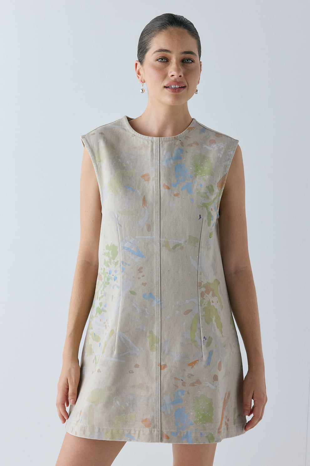 Sophia Denim Mini Dress Canvas - size:Ruby:AU 6 / US 2

