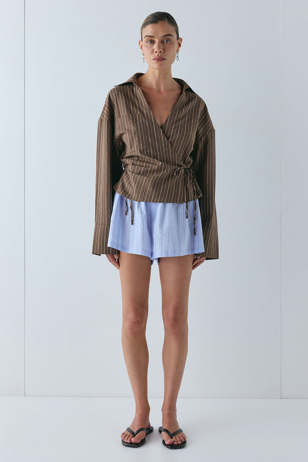 Murphy Shirt Brown Stripe