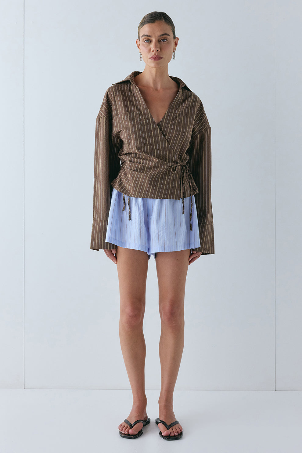 Murphy Shirt Brown Stripe