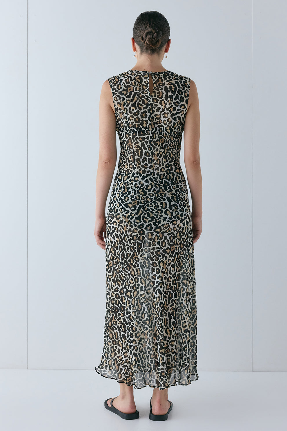 VRG GRL Women's' 'Francesca Sheer Maxi Dress Leopard 16 VRG GRL Women's' 'Francesca Sheer Maxi Dress Leopard 16