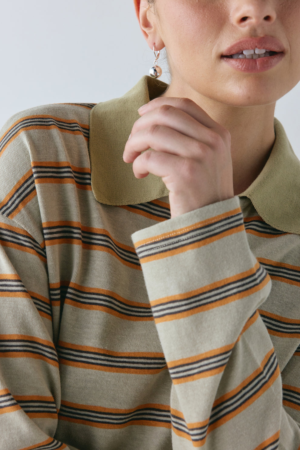 Kinsley Polo Orange Stripe