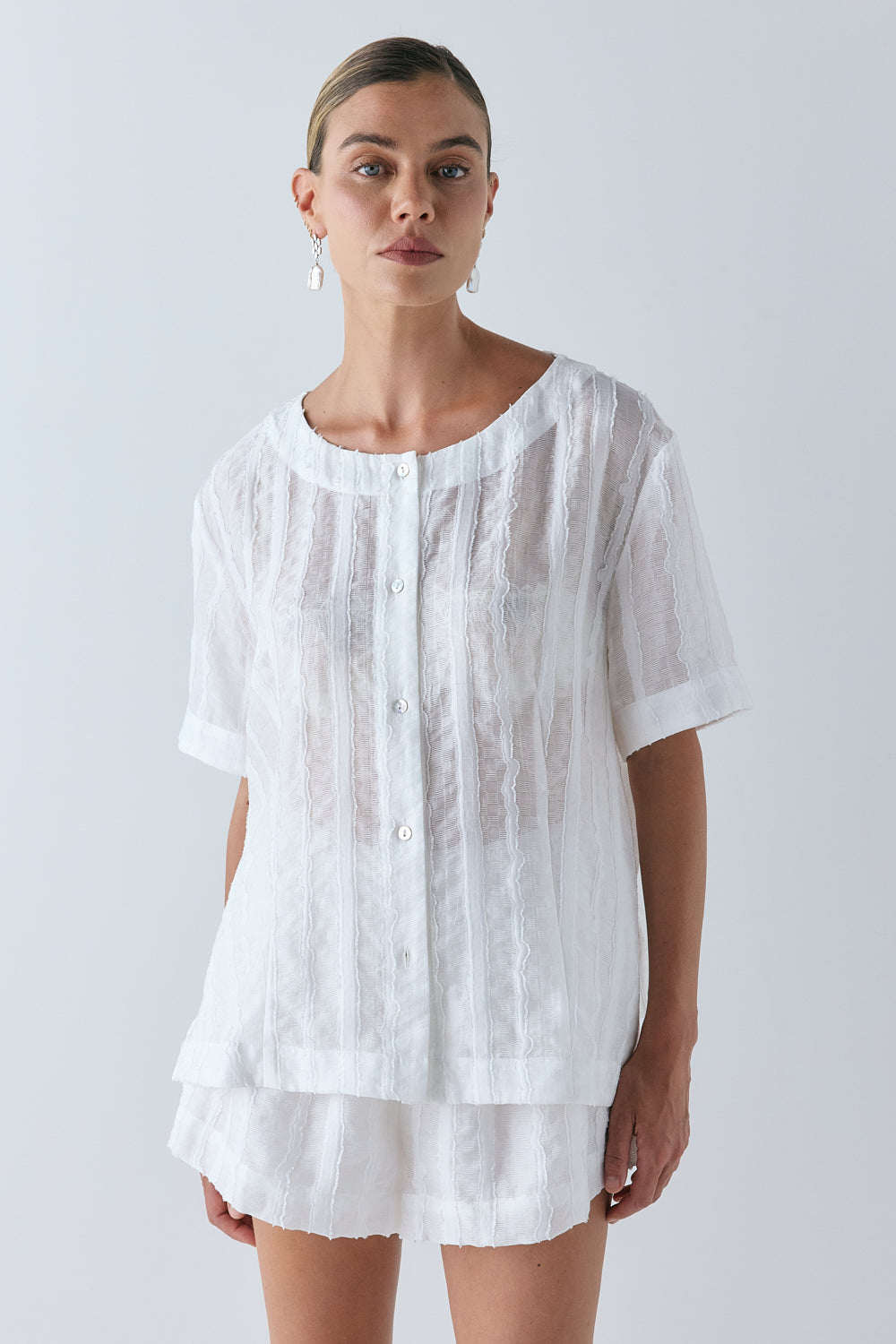 Simone Top White - size:Joanna:AU 6 / US 2
