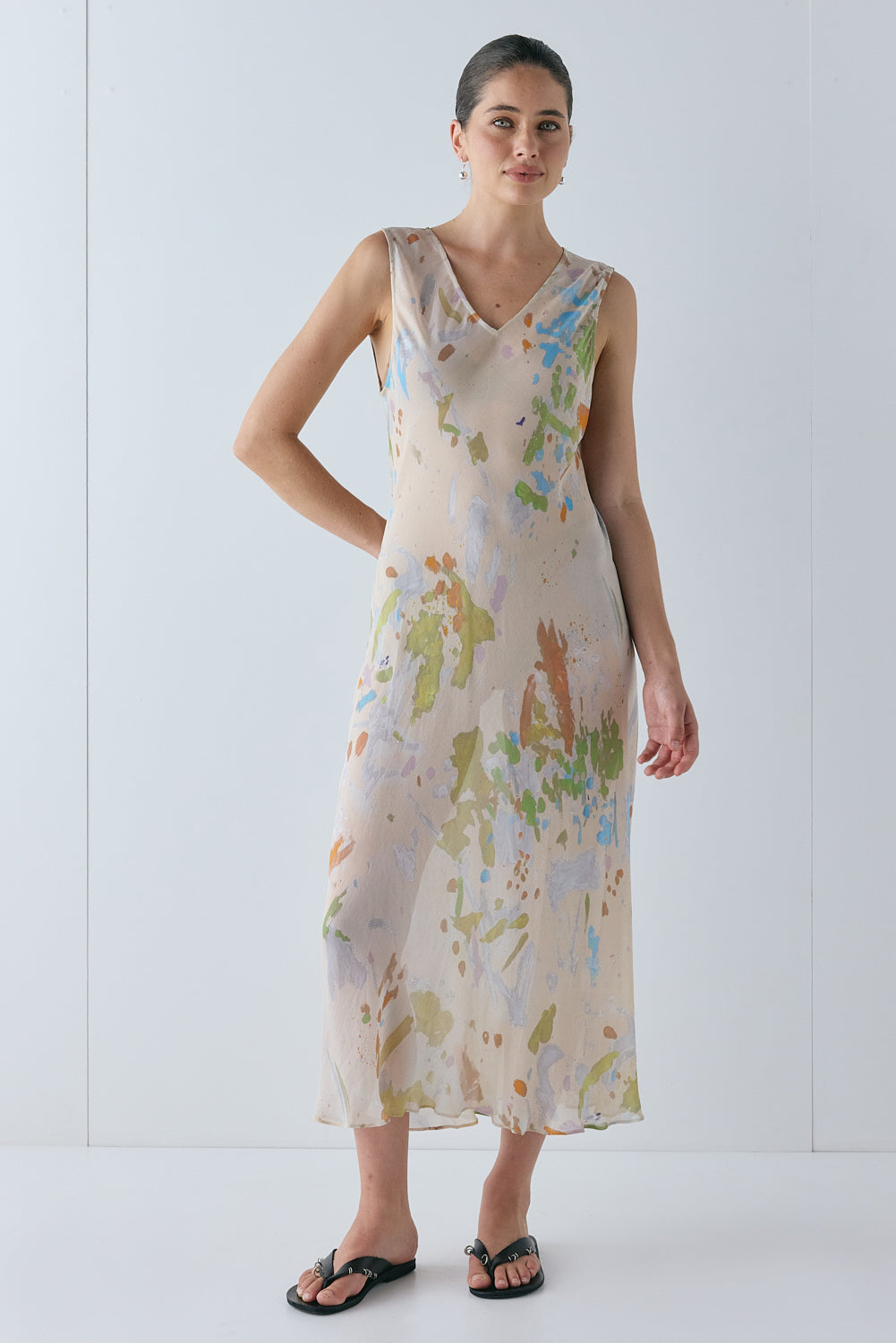 Winona Sheer Midi Dress Canvas - size:Ruby:AU 6 / US 2
