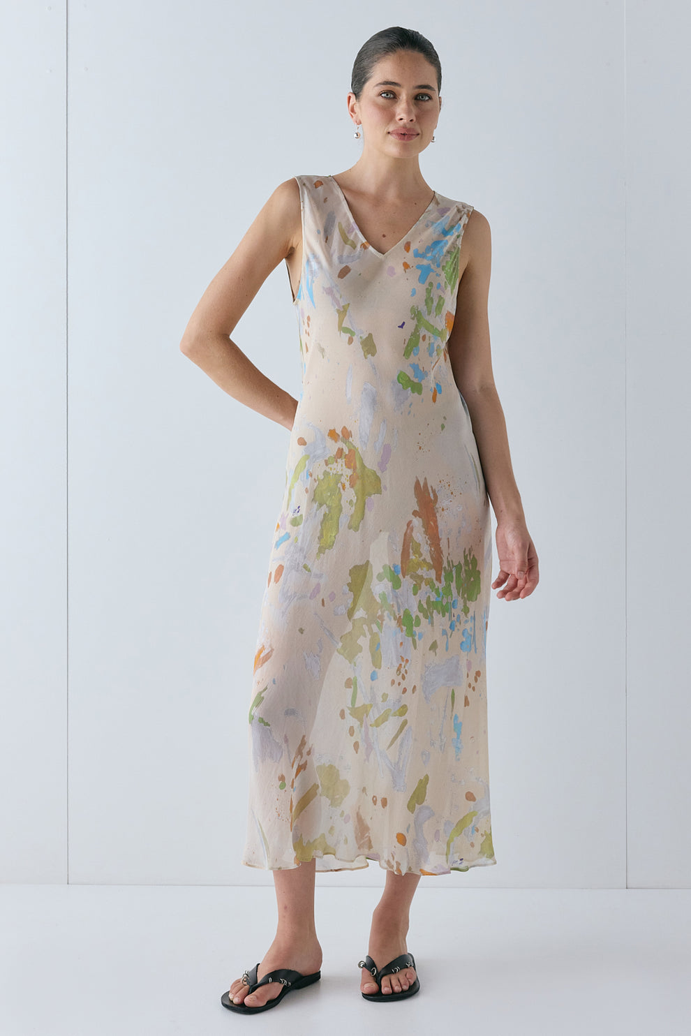 Winona Sheer Midi Dress Canvas - size:Ruby:AU 6 / US 2
