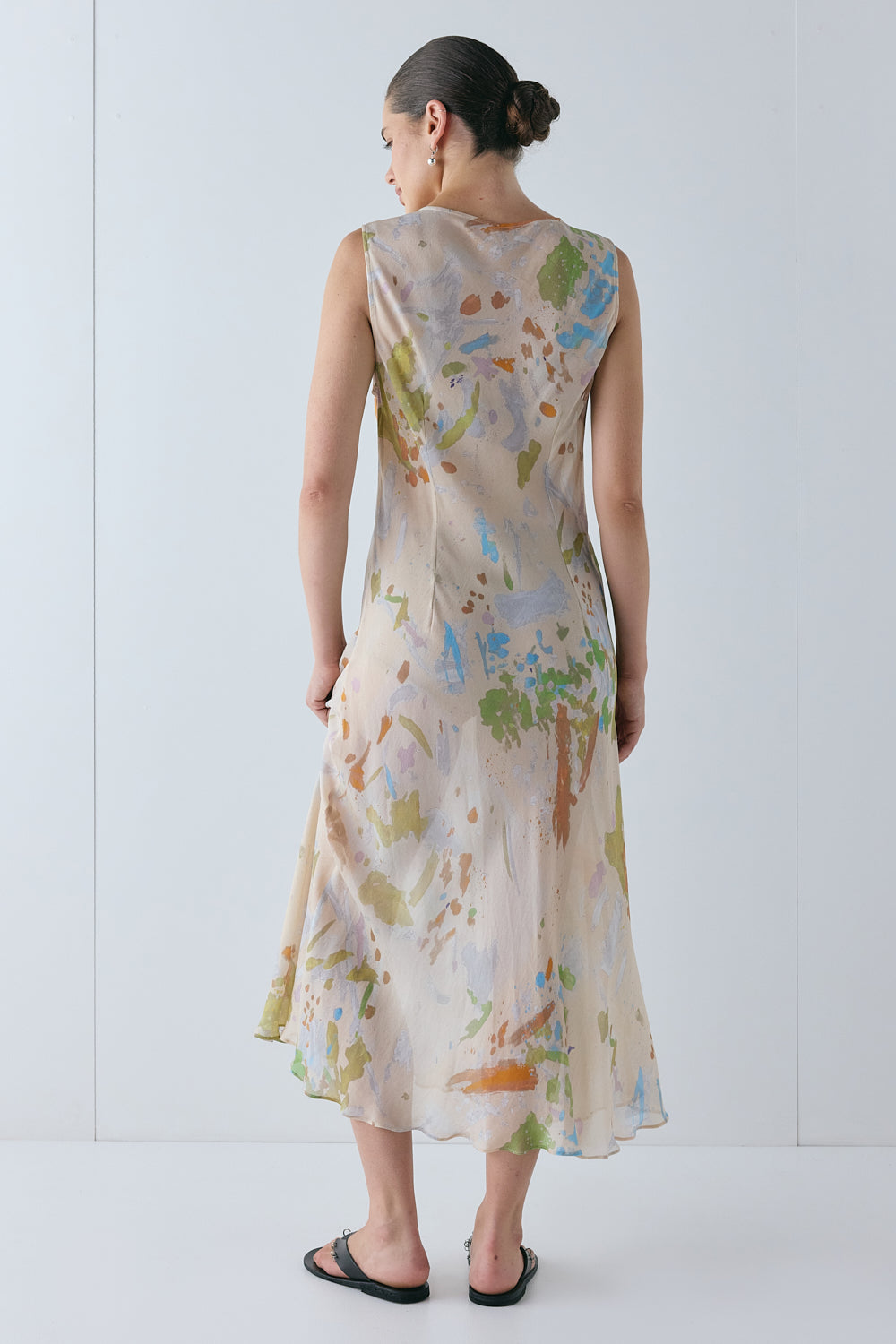 Winona Sheer Midi Dress Canvas