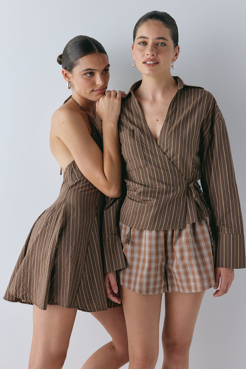 Murphy Shirt Brown Stripe - size:Ruby:AU 6 / US 2
