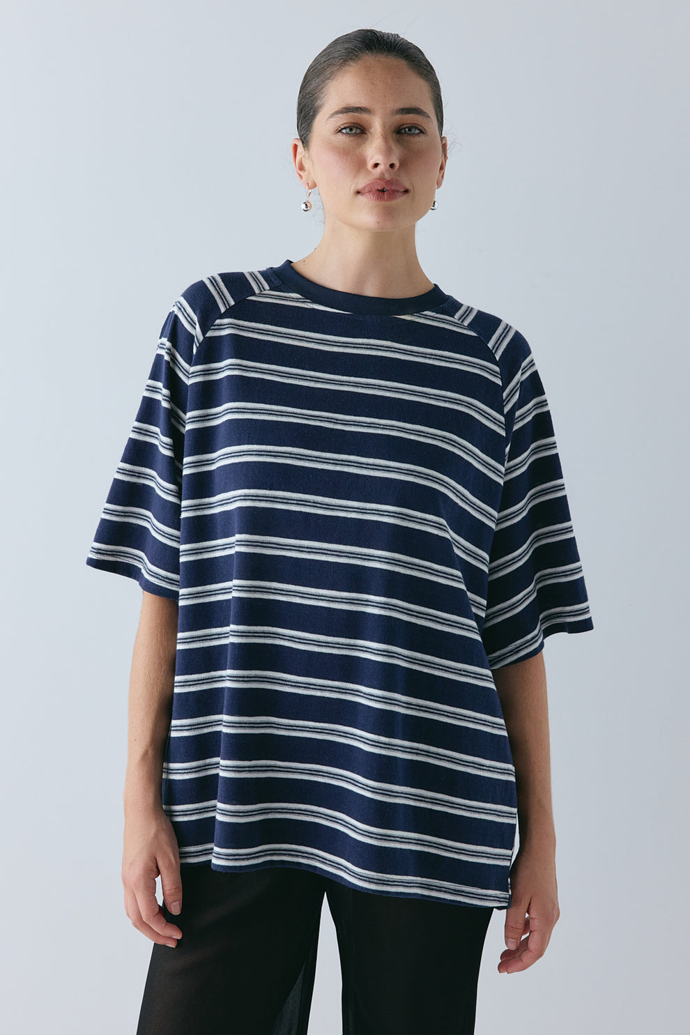 Scout Tee Navy Stripe - size:Ruby:AU 6 / US 2